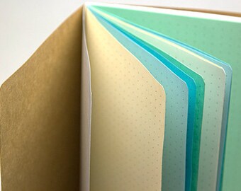 COOL SEAGLASS Traveler's Notebook Insert - Choice of Patterns and 9 sizes