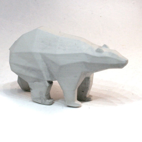 concrete polar bear statue