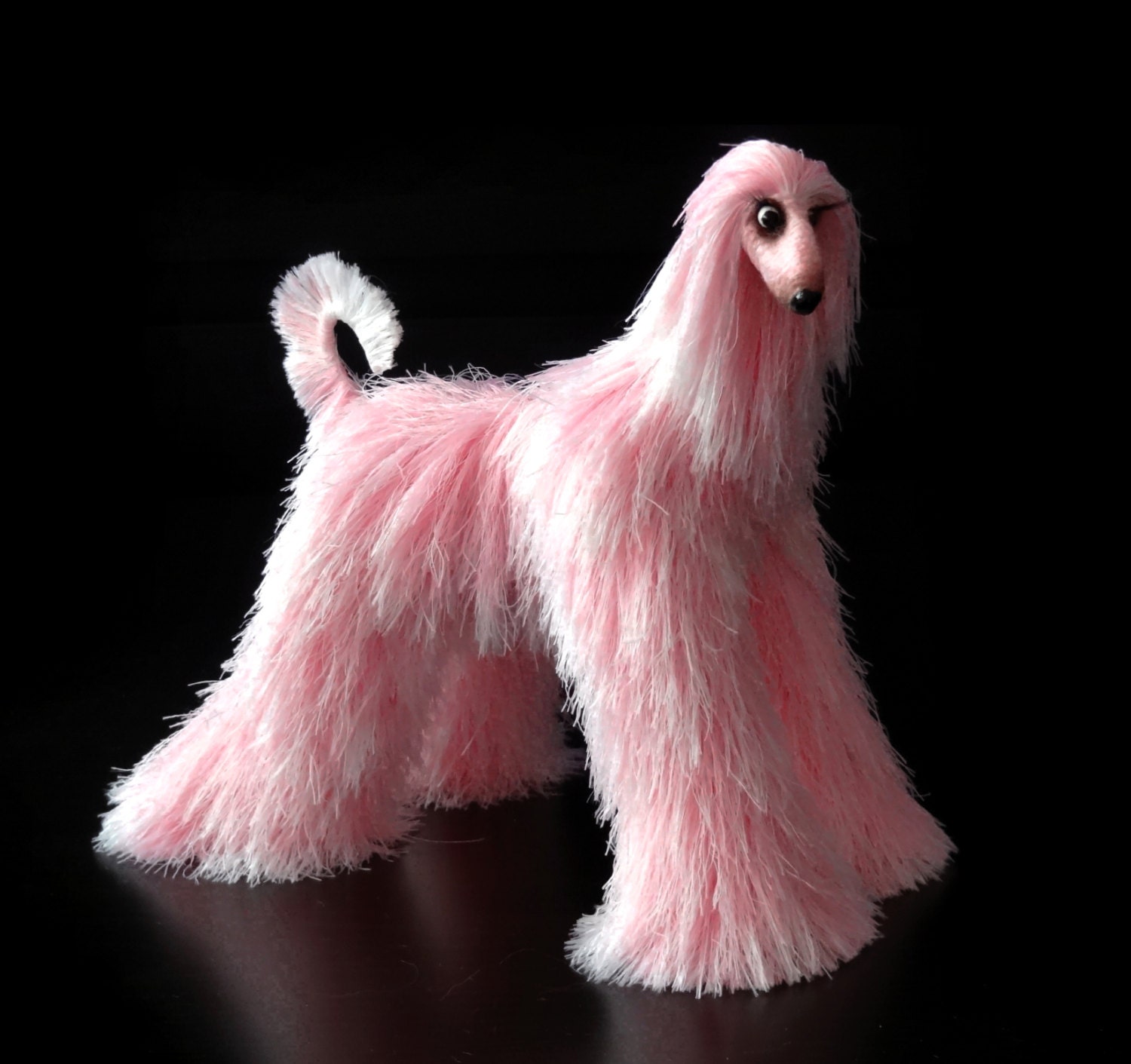 miniature dog cute plush toy Afghan Hound by AnnushkaHomeDecor