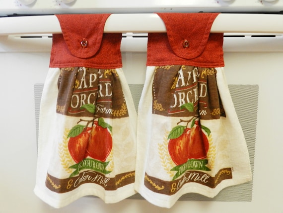 apple design kitchen towels