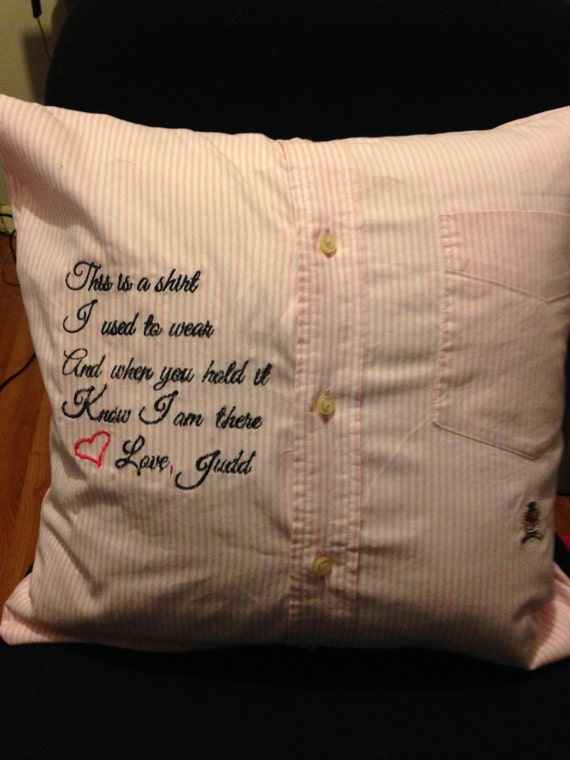 Memory Pillows made from Shirts Robes or Any Clothing of
