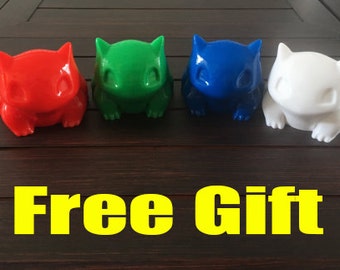 Bulbasaur Planter Large , Planter , Pokemon , Bulbasaur , 3D printed, Cute, Monster, Geekery, Home & Garden,Indoor Plant,Succulent,Glass