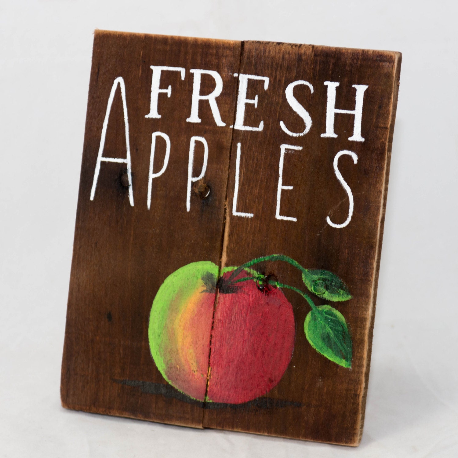 Fresh Apple sign Fall signs Autumn decor Rustic wood decor