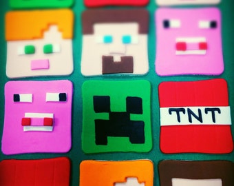 Minecraft Cupcake Toppers