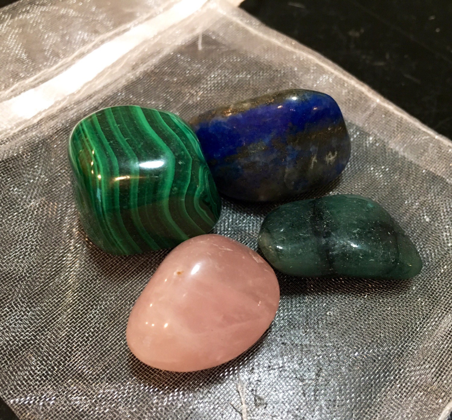 Vertigo Aid crystal set Healing Crystals and Stones Rose