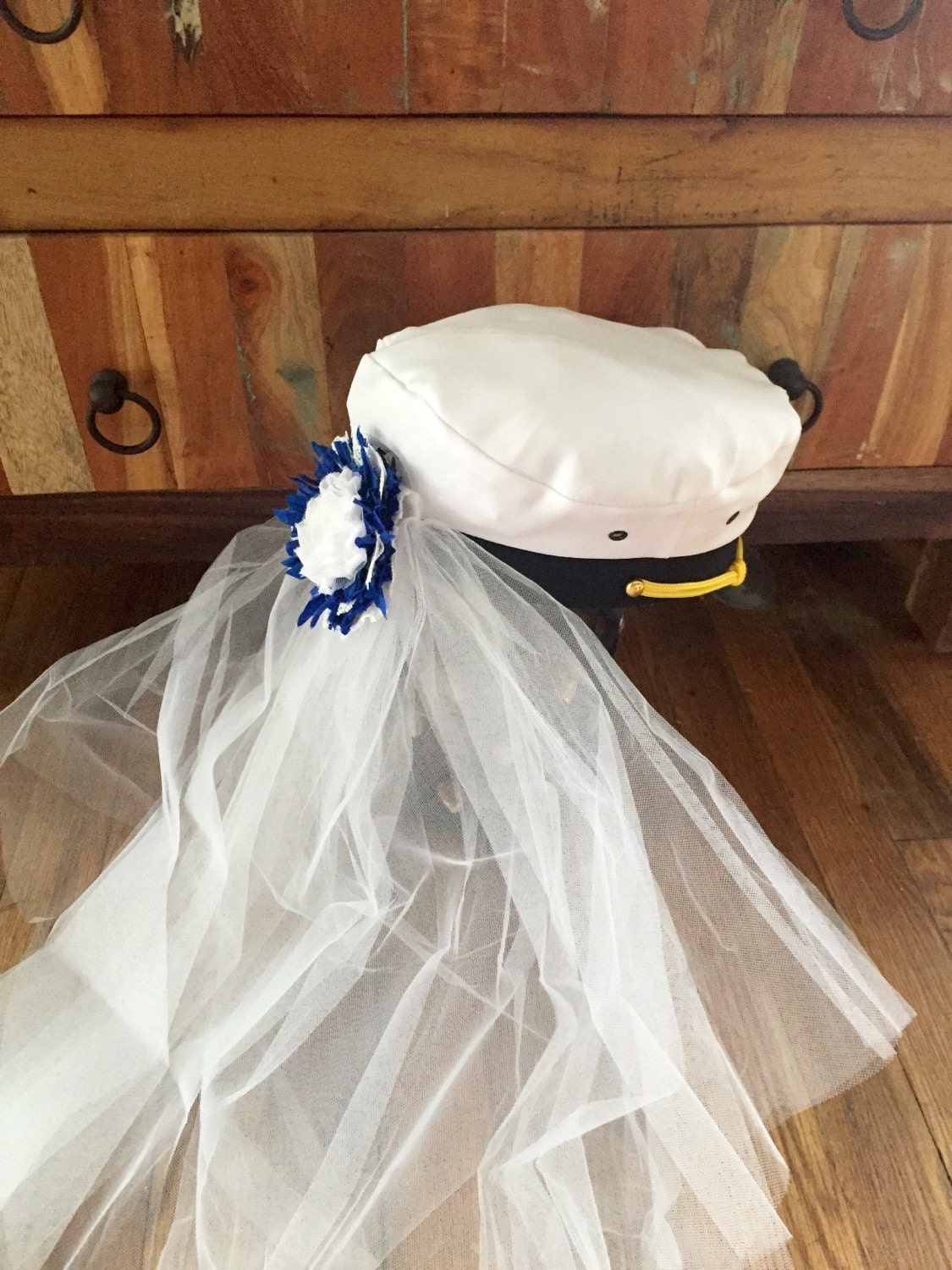 Nautical-wedding-bridal-captain hat-bride-hat-bride hat with