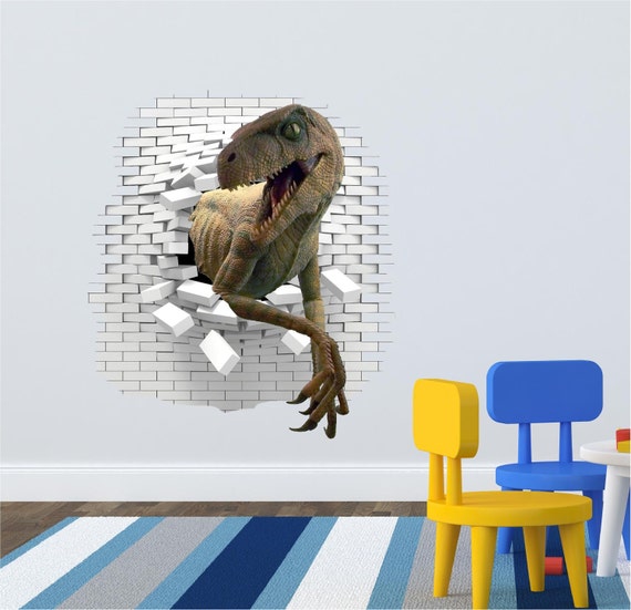 3d Raptor Wall Decal Wall Sticker. By Artogtext On Etsy