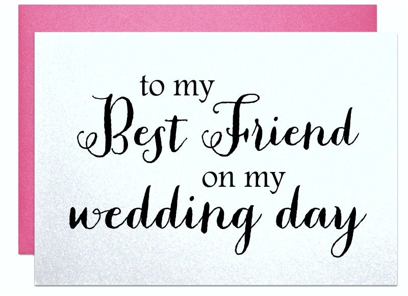 Wedding card to best friend bridal shower cards bestie