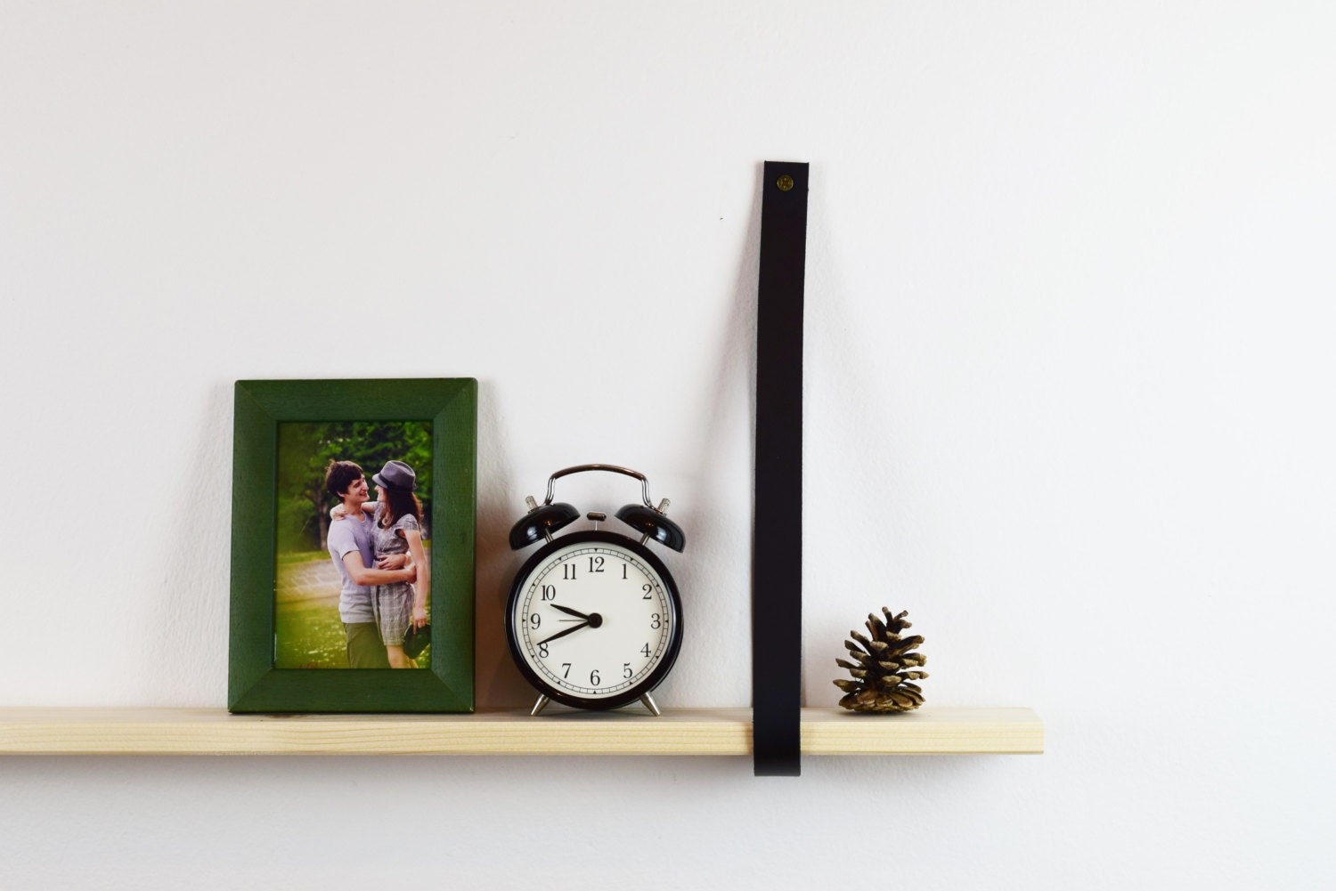 Leather Shelf Straps / PAIR of Leather Straps For Wall Shelf