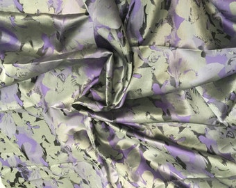 Stunning Jacquard, a luscious Purple and Gray Floral pattern, 1 yard piece, 60 inches wide