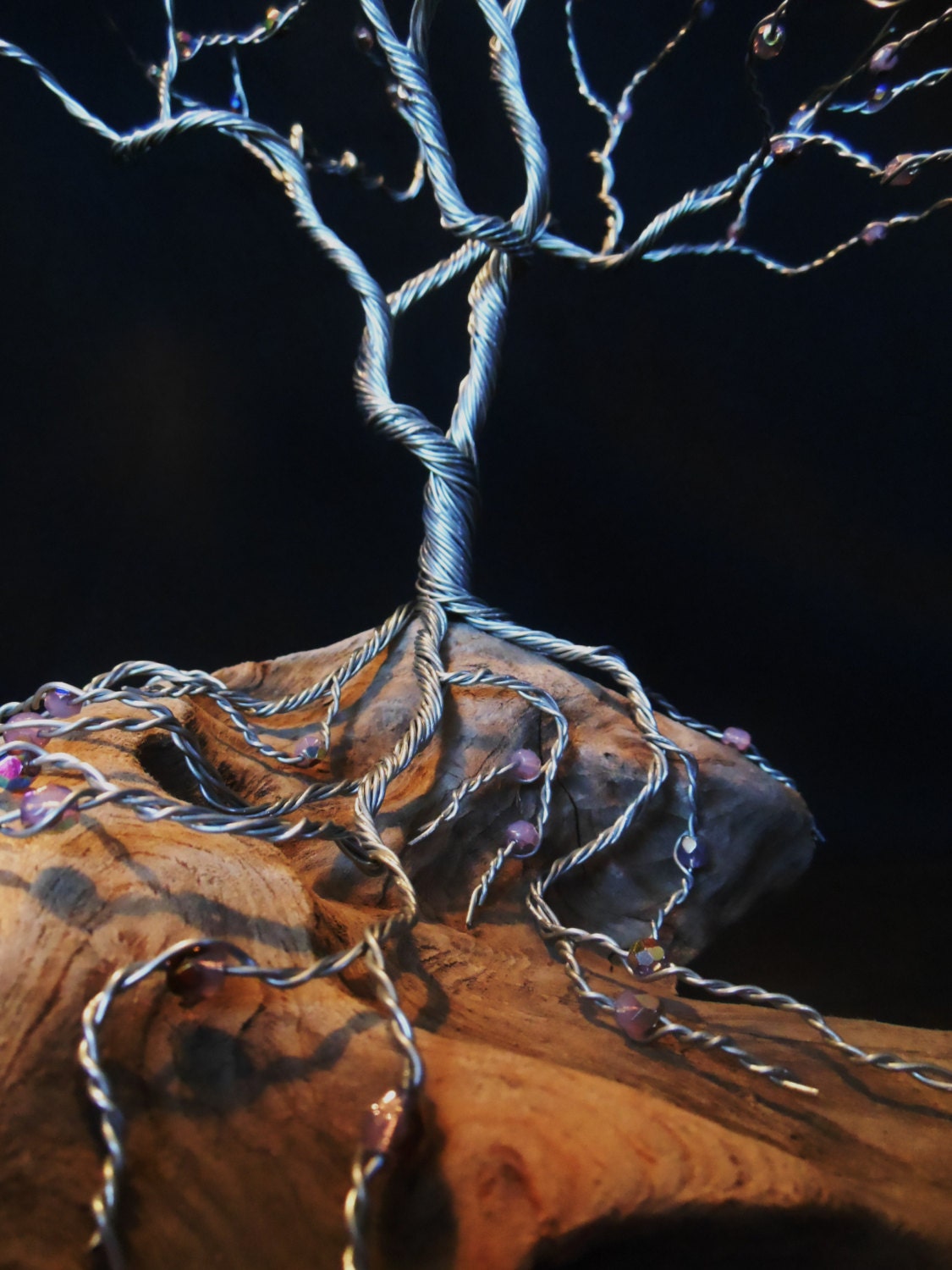 Marvelous twisted wire tree mounted to by TotallyTwistedTrees