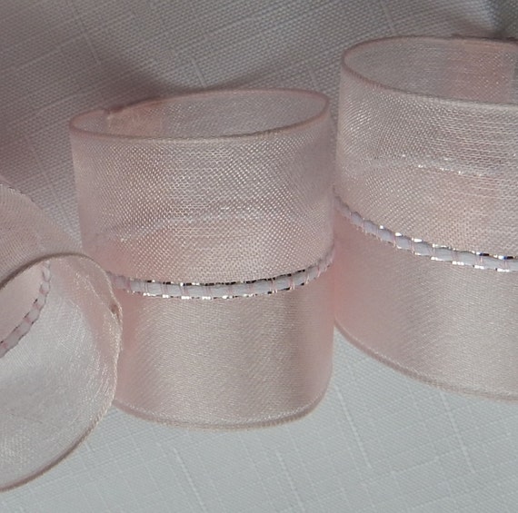 PINK NAPKIN RINGS Soft Pink Satin and by ModernClassicbyCarol