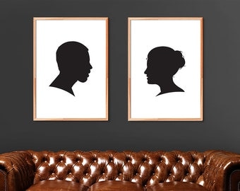 Silhouette Portrait, Silhouette Cameo, Custom Silhouette created from your photos!