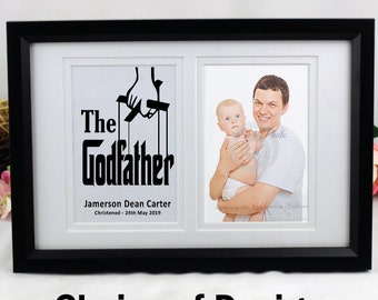 Personalised Godfather Typography Photo Frame