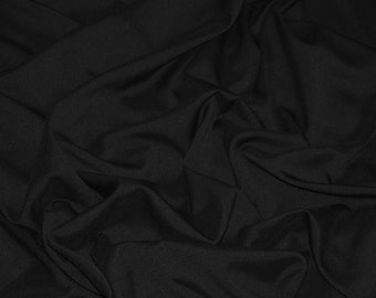 Black Polyester Fabric | Black Fabric Yardage | Fabric By The Yard 58"/60"