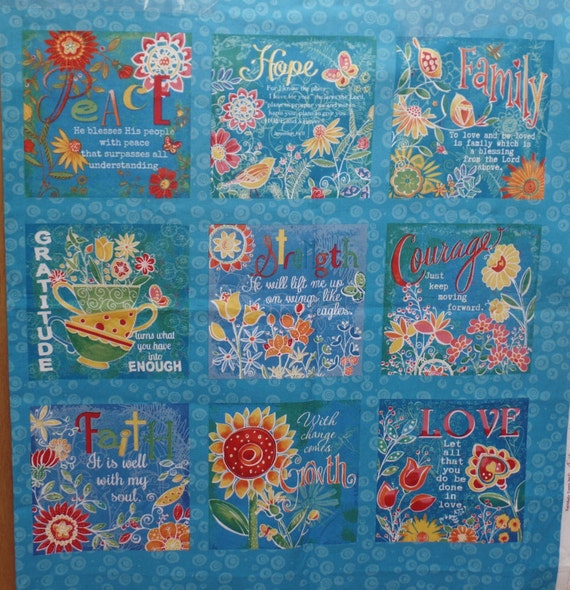 Faithfully Yours Inspirational Panels by Clothworks Fabric