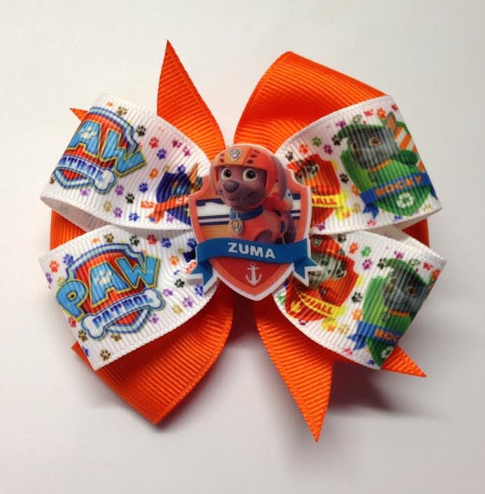 Paw Patrol Inspired Zuma Orange 3 Layered Boutique Hair