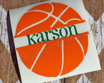 Basketball Decal | Basketball Sticker | Personalized Basketball Decal | Vinyl Decal | Basketball Car Decal | Sports Decal