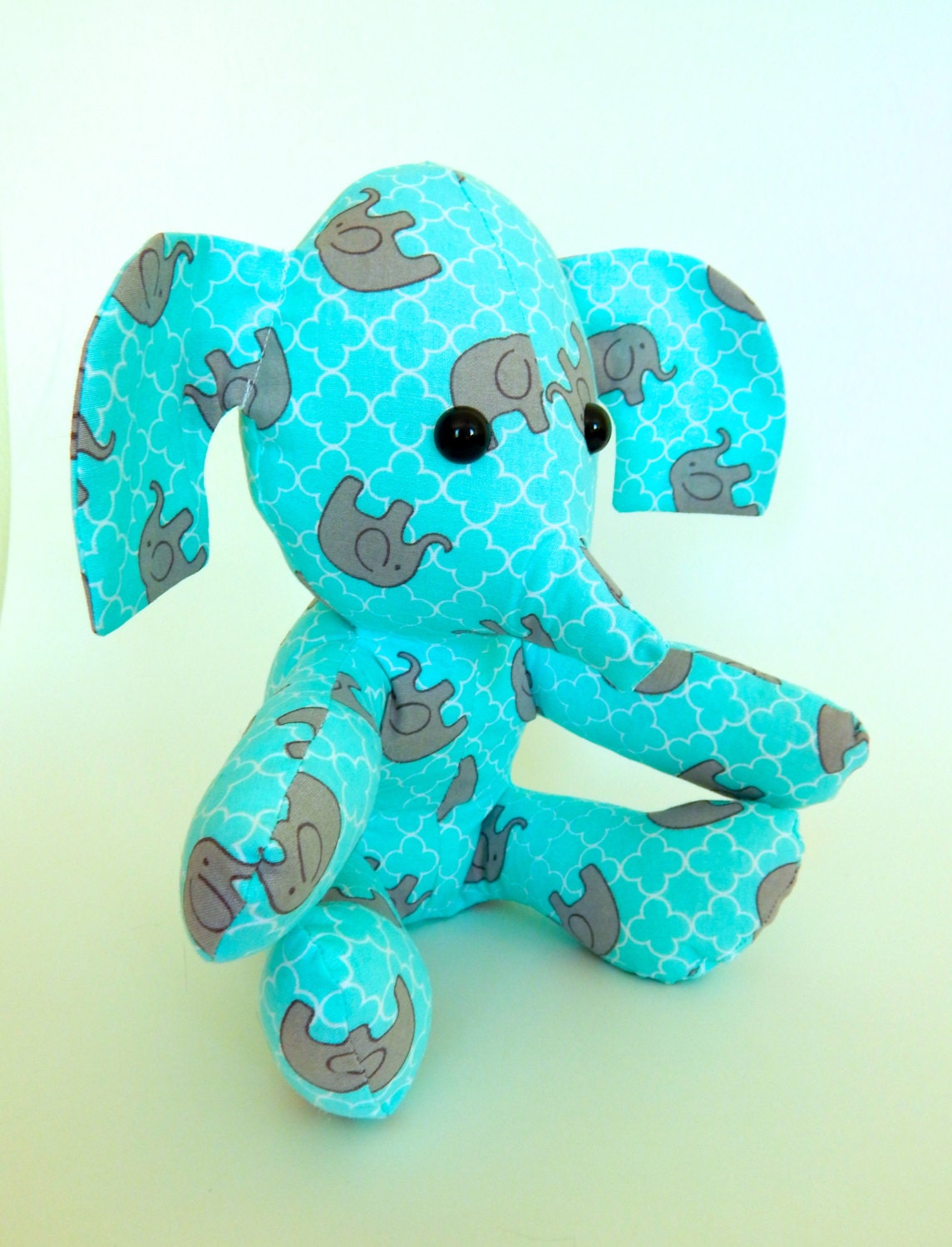 blue stuffed animal elephant