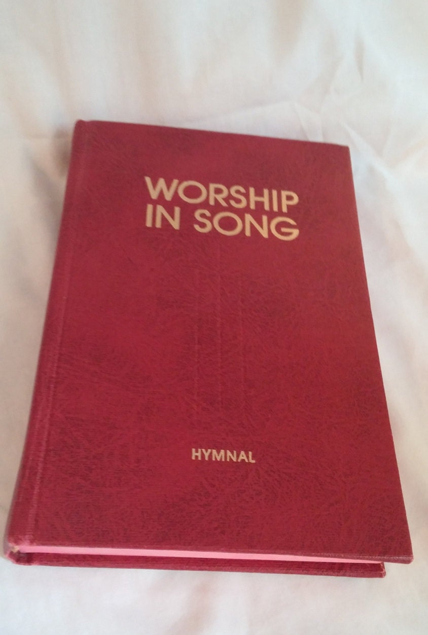 Hymnal book Vintage 1970s traditional hymnal Worship in Song