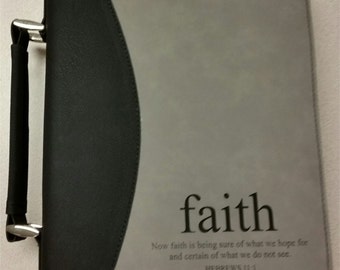Bible Cover Grey and Black Bible Cover Personalized Bible Cover