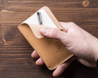 Leather Notebook Cover, Field Notes/Moleskine Cover, Volant XS, Pocket size, Journal cover, Travel notebook, Sleeve, Full grain leather, EDC