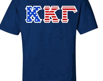 Kappa Kappa Gamma Twill American Flag Tee