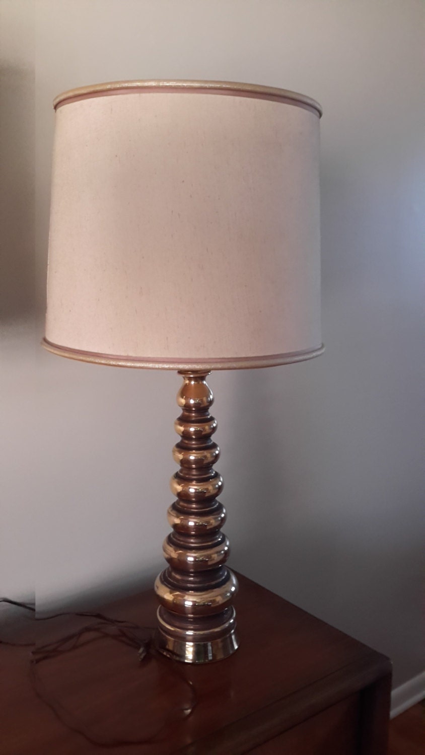 Mid Century Iridescent Glass Table Lamp