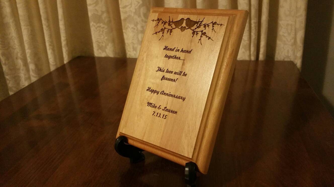 Wood plaque Engraved wood plaque Engraved wedding plaque