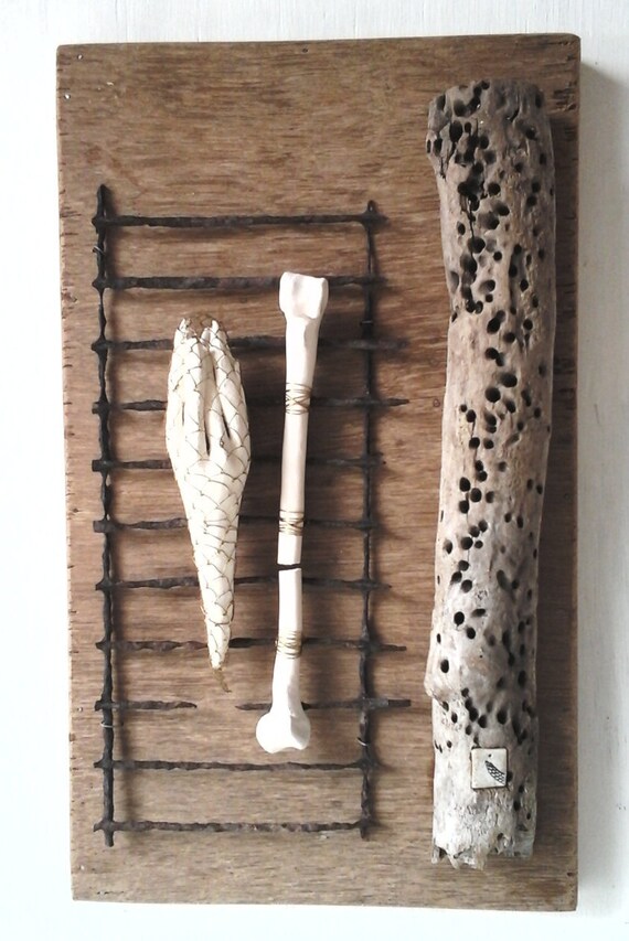 Wood wall art reclaimed wood art rustic hanging sculpture