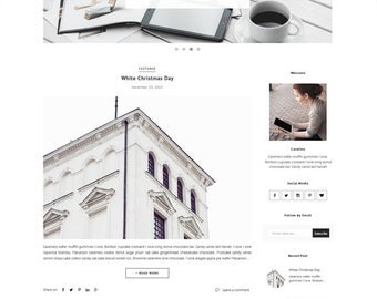 Premade Blogger Template - Responsive Premade Template - Minimalist template - Slider Photography Fashion - Slide Show - Theme Blogspot