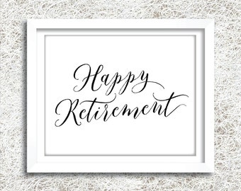 Items similar to Printable Plum Happy Retirement Sign | Instant ...