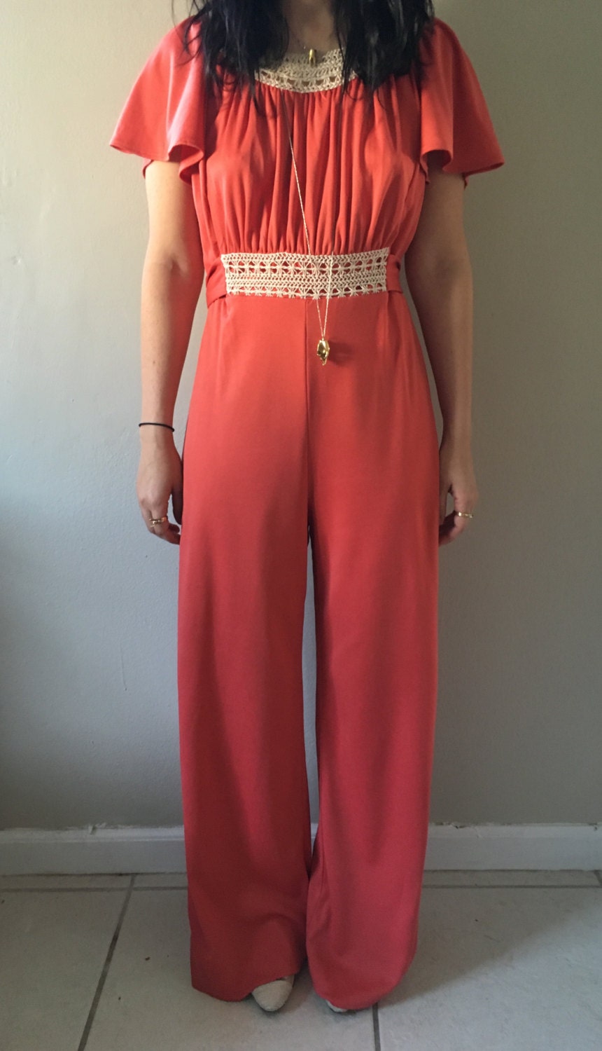 Vintage Bell Bottom Romper