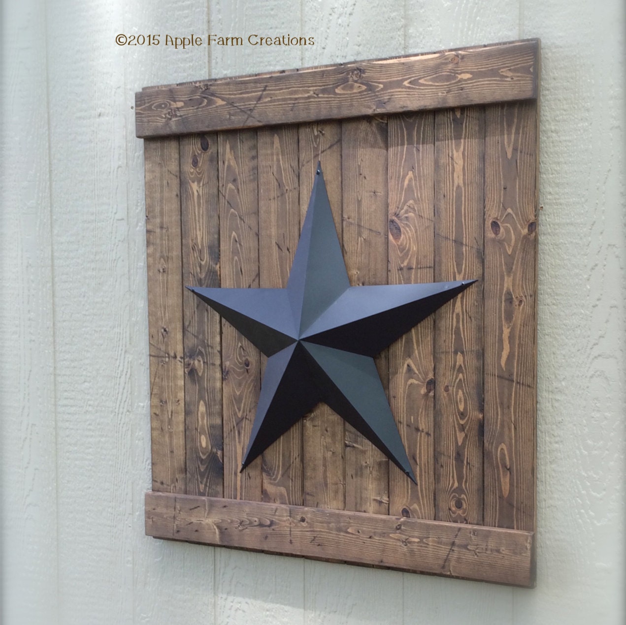 LARGE Dark Brown Distressed Wood Wall Art by AppleFarmCreations