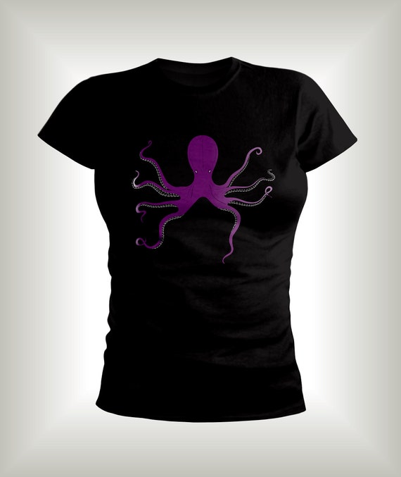 Items Similar To Octopus T Shirts Tentacles Ladies T Shirts Octopus