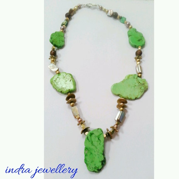 green stone necklace green stone jewelry natural stone