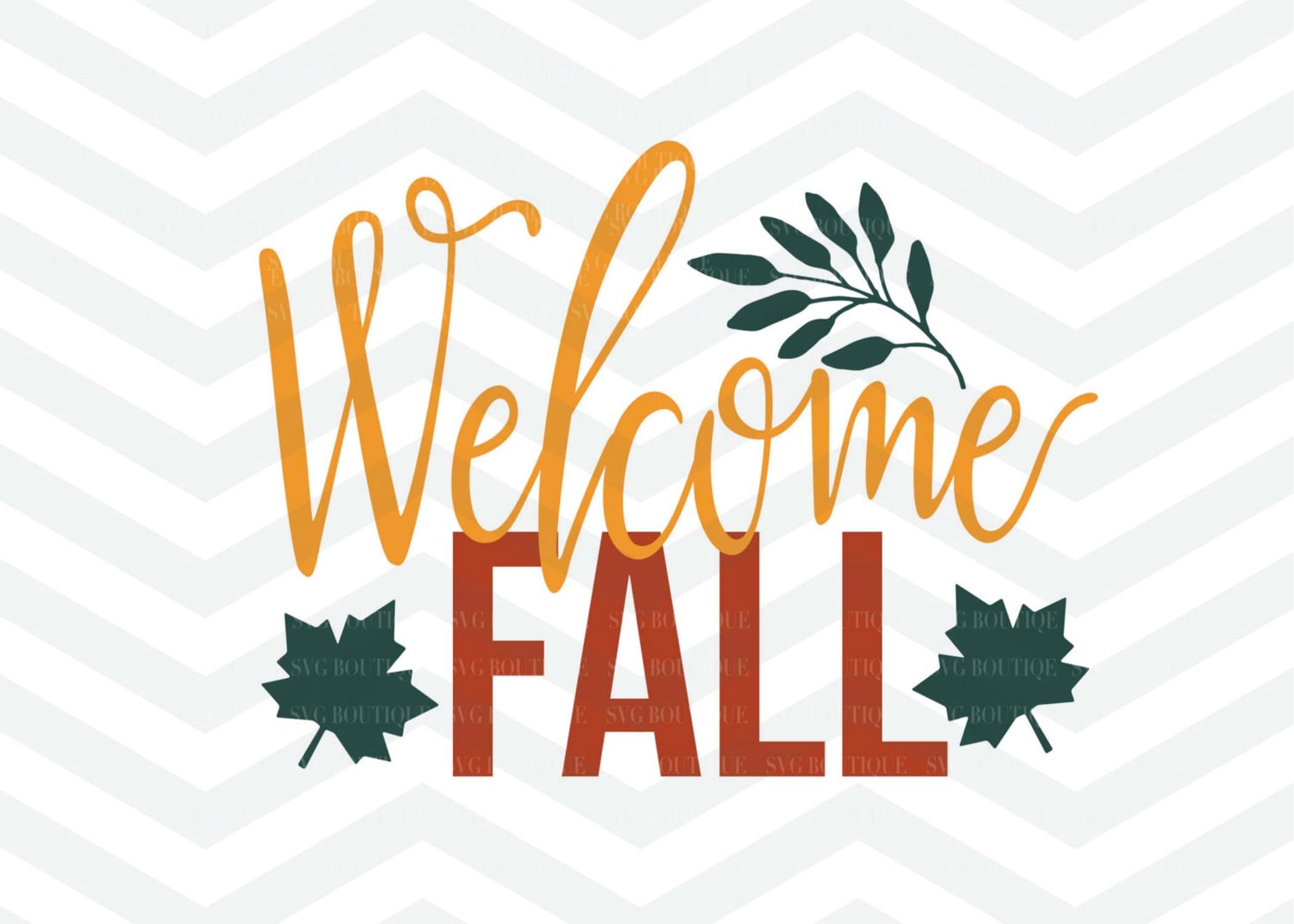 Welcome Fall SVG File Autumn Cut File Give Thanks SVG