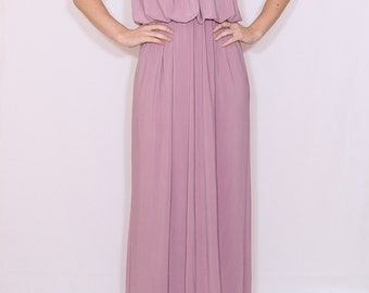 Light purple dress Long Bridesmaid dress Maxi dress