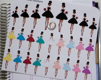 African American Brides Maids! Stickers for Erin Condren Planner, Happy Planner, Wedding Planner, and many other planners, or just for fun!