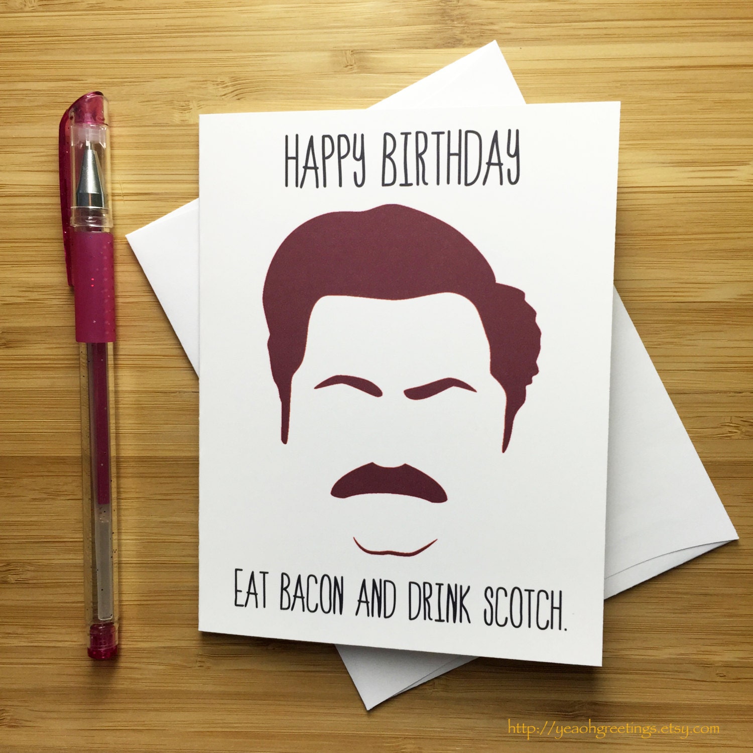 Ron Swanson Birthday Card Parks And Rec T Parks And 