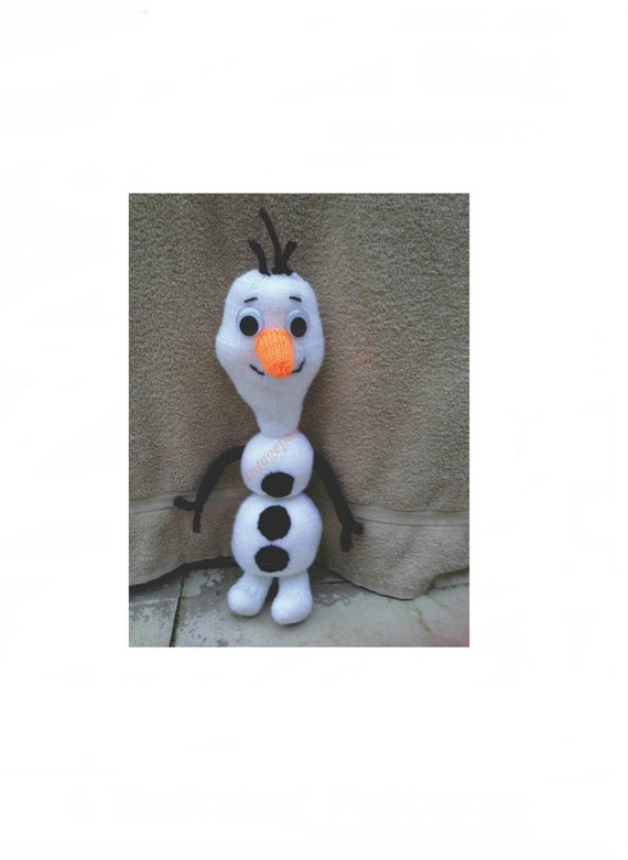 Olaf Snowman Toy Knitting Pattern DK 18 by VintagePatterns2015