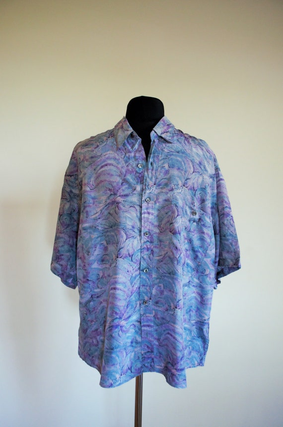 silk button down shirt mens