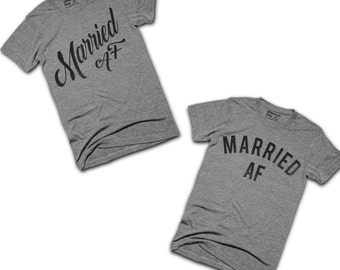 Married AF T-shirts Wedding Gift Package - Funny Wedding Gift - Bridal Shower Gift