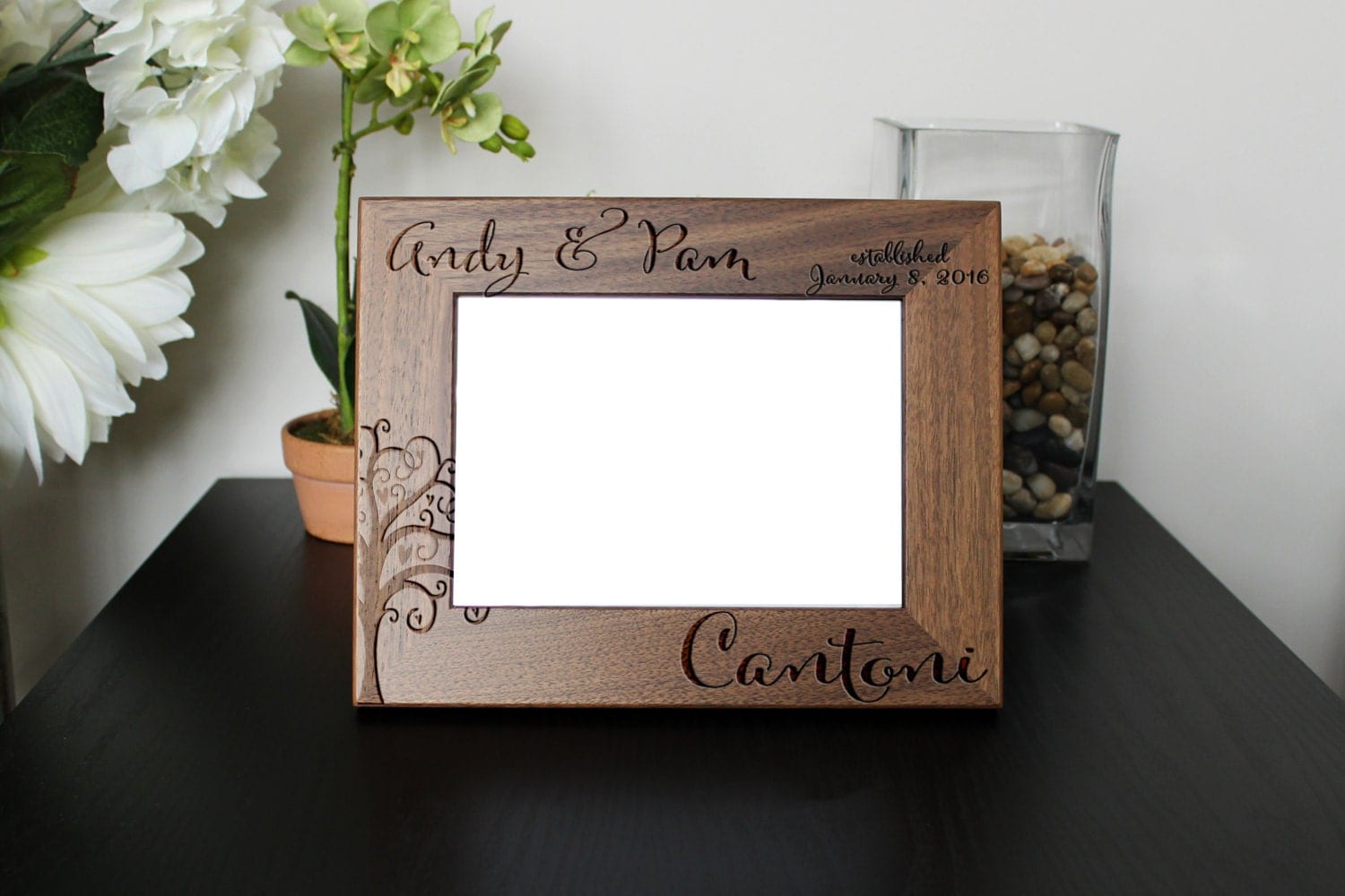 Personalized Picture Frame Walnut Picture Frame Personalized