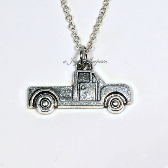 Truck Necklace for Man Little Boy Jewelry Silver Pickup