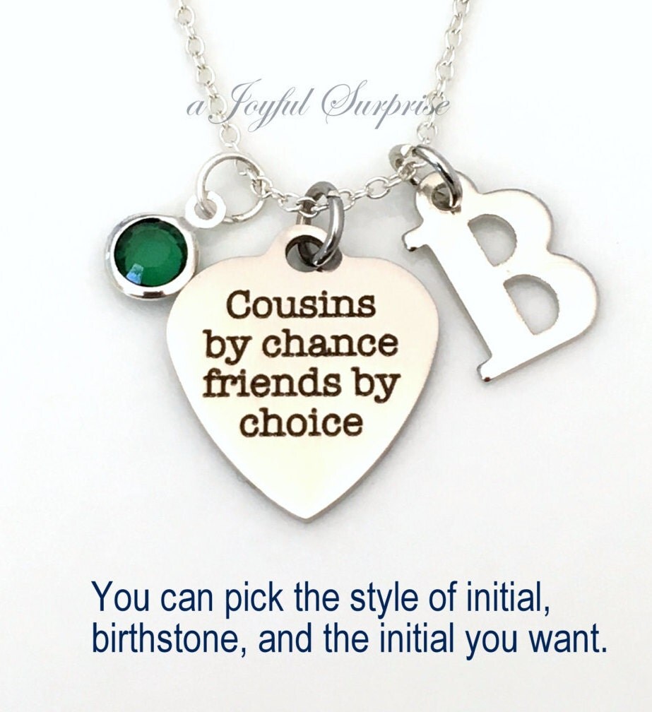 Cousins Necklace Silver Cousin Jewelry Best Friend Gift for