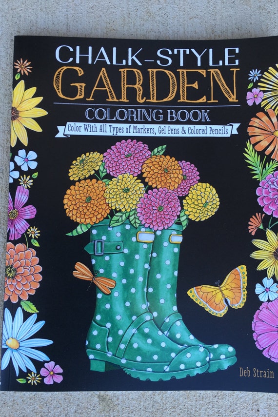 Garden Chalk-Style Coloring Book by Deb Strain