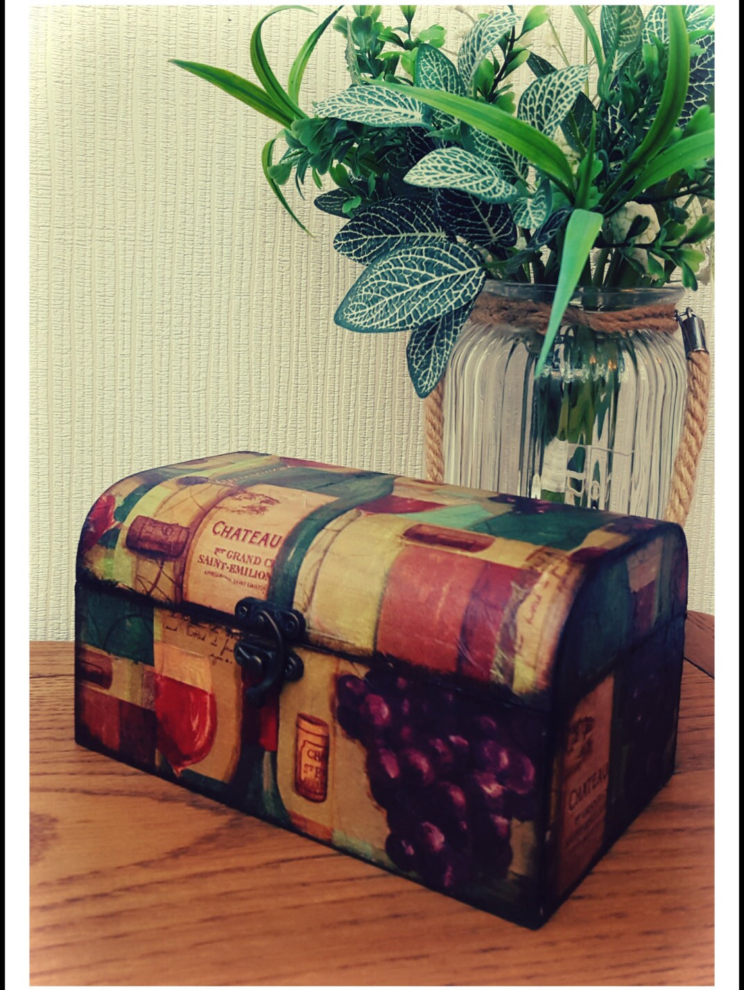 Handmade Decorated Gift Box/ Decoupaged Box/ Jewelry Box/