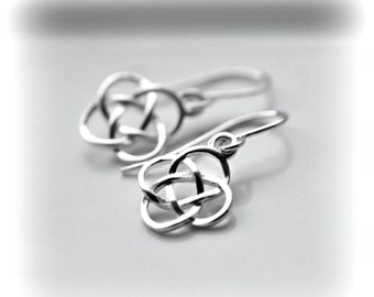 Celtic Knot Earrings, Silver Dangle Earrings, Jewelry Gift, Sterling Silver Celtic Earrings, Solid Silver Dangle Earrings, Blissaria