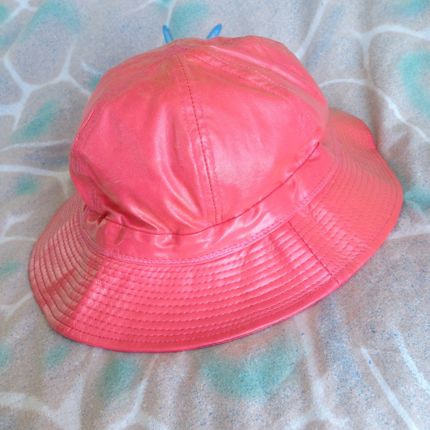 Vintage Pink Bucket Hat 80s // 90s Bucket Hat Pink by TerryTees